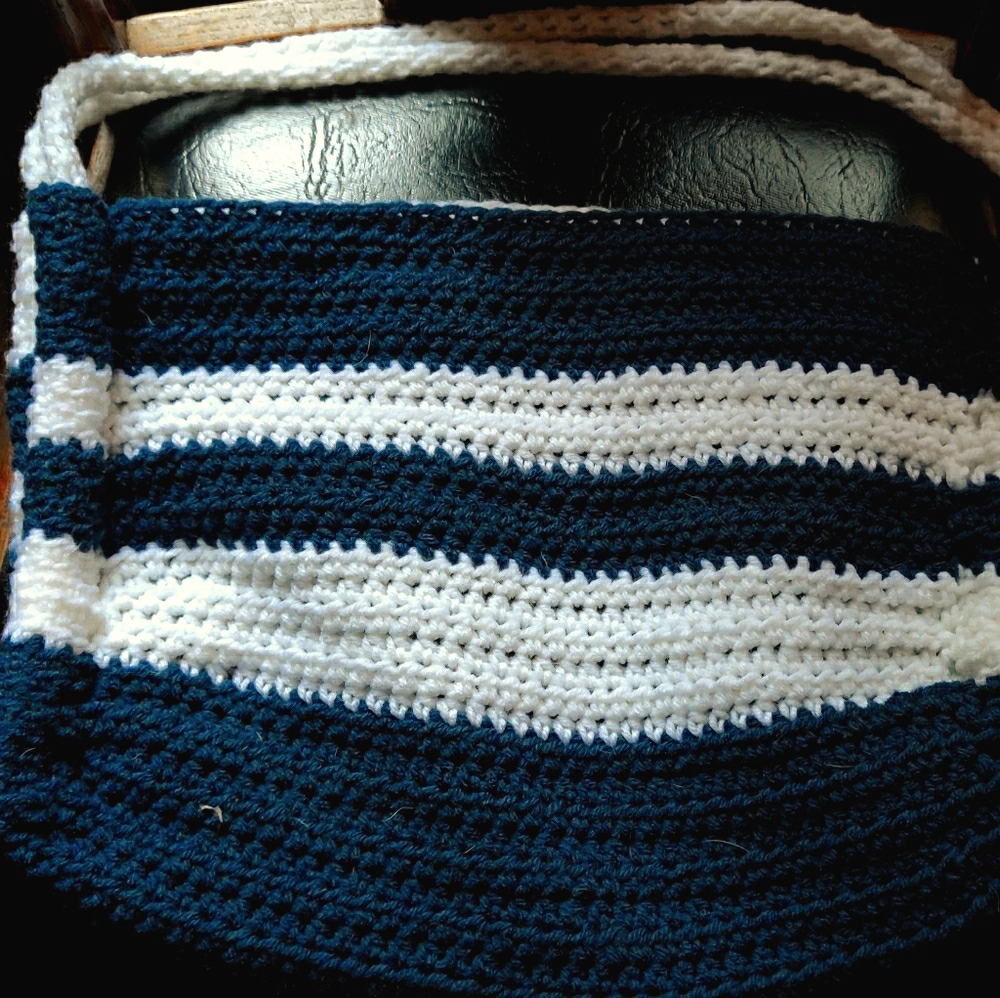 Handmade Striped Tote Bag